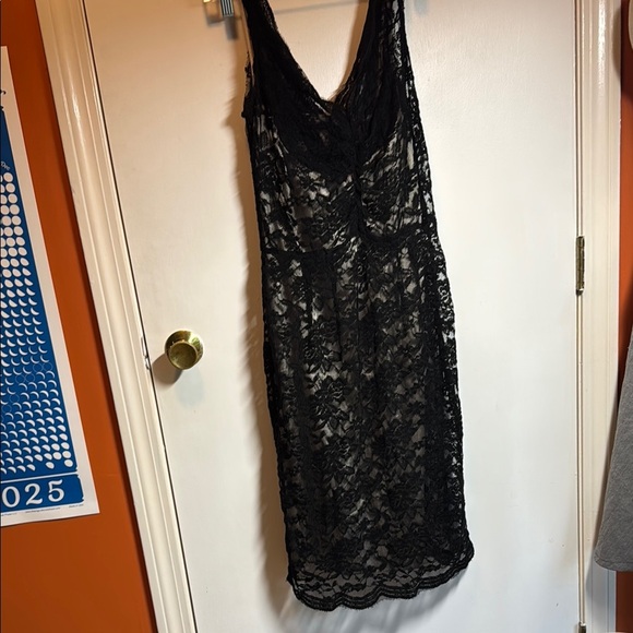 Calvin Klein Black Lace Midi Dress - Picture 1 of 5